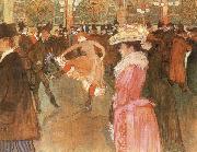 Henri de toulouse-lautrec A Dance at the Moulin Rouge oil on canvas